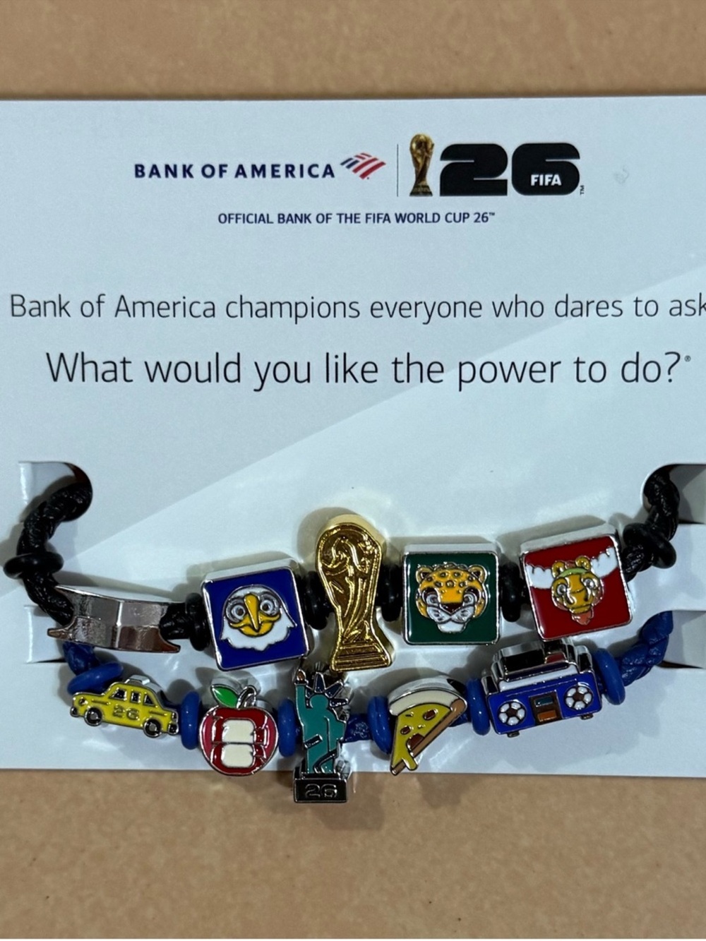 Bank of America FIFA World Cup 26 Charm Bracelet - Multicolor. NYC Exclusive